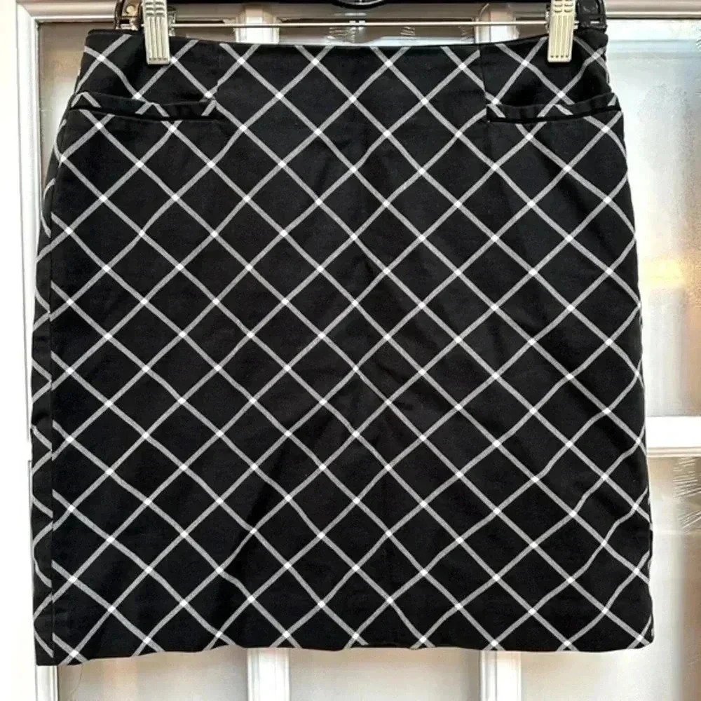 White House Black Market | Classic Black White Grey Pencil Skirt Size 2 XS
